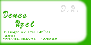 denes uzel business card